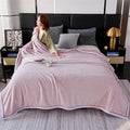 Axyaa Green Flannel Blanket, Soft Fleece Bed Cover, 70*100cm Full Bedspread