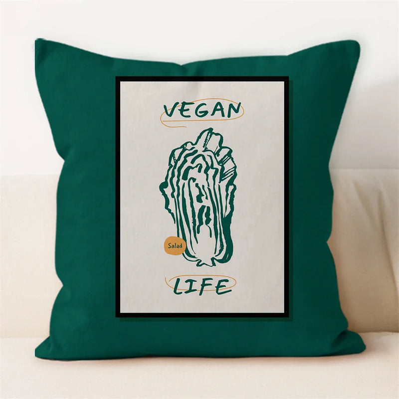 Axyaa Fruit Hot Dog Food Pillowcase Square Cushion Cover Home Decor Sofa Pillows