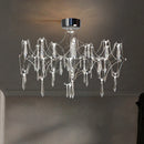 Axyaa Starry Crystal Chandelier: Luxe Modern Lighting for Hotel, Villa, Dining Room