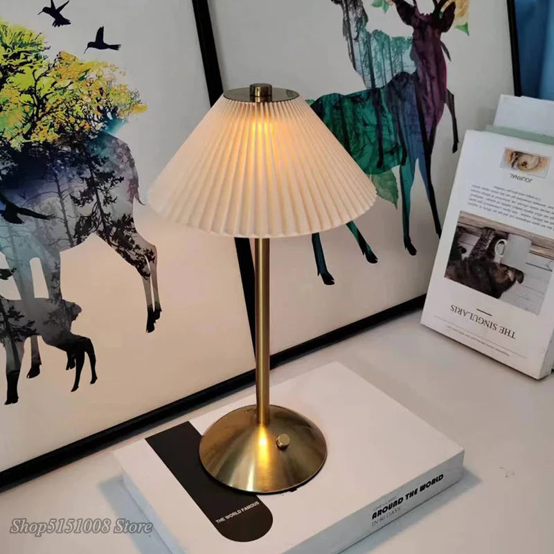 Dimmable LED Mushroom Table Lamp for Coffee Restaurant Bedroom by Axyaa