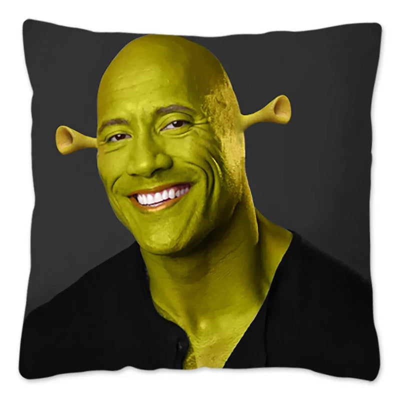 Axyaa Rock Face Cushion Cover: Funny Meme Throw Pillow for Home Decoration