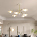Axyaa White Shades LED Chandelier for Nordic Foyer Décor