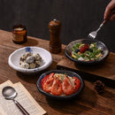 Axyaa Splashing Ink Sashimi Bowl Retro Salad Dessert Ceramic Tableware