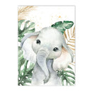 Axyaa Jungle Animals Custom Name Wall Art Poster Canvas Painting Nursery Decor