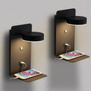 Axyaa LED Wall Lamp with USB Charging Port & Switch, Modern 9W Black/White Art Lighting