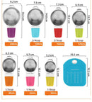 Axya Stainless Steel Measuring Spoon and Cup Set for Coffee Tea Spices Flour Oil