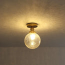 Axyaa Nordic LED Ceiling Light Clear Glass Copper Ceiling Lamp