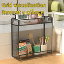 Axyaa Hanging Desktop Organizer Rack with Complimentary Hook - Black