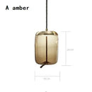 Axyaa Modern Glass Pendant Light Rope Hanging Lamp for Living Room Decor and Cafe Bar