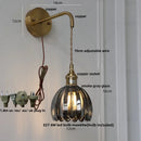 Axyaa Adjustable LED Wall Lamp Glass Wall Light Fixture