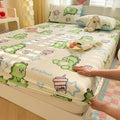Axyaa Cartoon Fish Printed Cotton Fitted Bed Sheet - Single/Queen/King Sizes