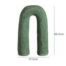 Axyaa Ceramic Arch Vase: Geometric Abstract Home Decor Flower Arrangement Terrarium