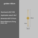 Modern Gold LED Wall Light for Home Decor by Axyaa - Sleek Design for Living Room & Bedroom