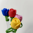 Axyaa Rose Silicone Straw Caps for 40oz Tumbler Cups - Kawaii Flower Topper