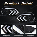 Axyaa DRL LED Turn Signal Lights for Honda Civic Hatchback 10th Gen White Yellow