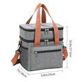Axyaa Double Layers Tote Cooler Lunch Bag - Large Capacity Travel Picnic Lunch Box