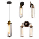 Axyaa Vintage Loft Metal Frame Wall Light Industrial Retro Indoor Lamp