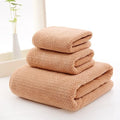 Axyaa Pineapple Grid Coral Fleece Towel Set