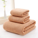 Axyaa Pineapple Grid Coral Fleece Towel Set