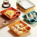 Axyaa Japanese Style Divided Serving Plates for Sauces and Snacks