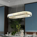 Axyaa Crystal Ceiling Pendant Chandelier for Luxe Living Room Decor