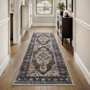 Bohemian Style Runner Rug by Axyaa - Retro Chic Carpet for Bedroom and Corridors