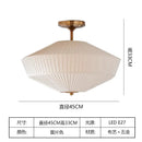 Axyaa French Style Pleated Ceiling Lamp - Vintage Weaving Design for Home and Office