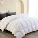 Axyaa White Goose Down Comforter - Fluffy & Luxurious Quilted Duvet Insert