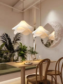 Nordic Flowers Cloth Chandelier LED Pendant Lights by Axyaa