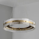 Axyaa Modern Gold Metal Round Chandelier for Luxe Living Spaces