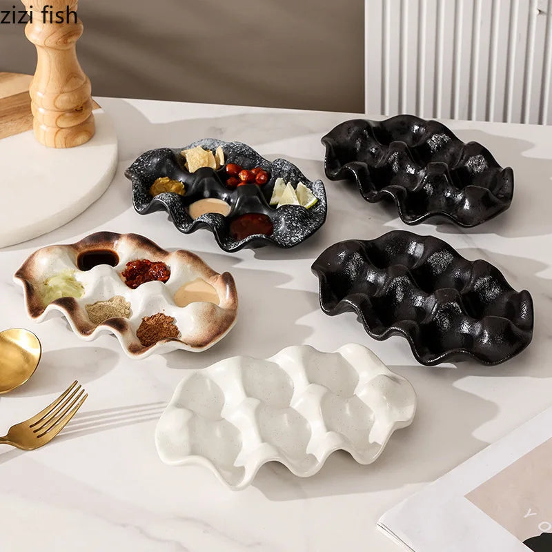 Axya Ceramic Egg & Candy Tray, Specialty Tableware for Molecular Cuisine