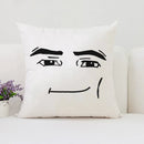 Axyaa Man Face Print Plush Cushion Cover 50x50cm