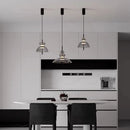 Axyaa Nordic Smoke Gray Glass LED Pendant Light, 12W, Minimalist Design
