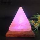 Axyaa Natural Crystal USB Salt Lamp Triangle Hand Carved Purifier Night Light