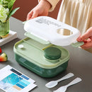 Axyaa Large Capacity Bento Box with Utensils - 1200ml Microwave Food Container