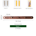 Axyaa Black Walnut Wood Clothes Hook, Wall Brass Hanger for Bedroom Foyer