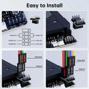 Axyaa Aluminum Desktop Motherboard Power Button - Mechanical Switch for Home Office