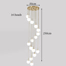 Axyaa Modern Stair Chandelier LED Ceiling Pendant Light for Indoor Living Room
