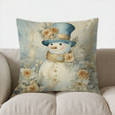 Axyaa Deer & Roses Floral Digital Print Pillow Cover for Sofa, Bed, Car
