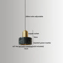 Axyaa Copper Marble LED Pendant Light Modern Design for Dining Living Room
