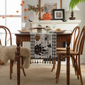 Axyaa Halloween Theme Table Runner with Tassels for Home Decor