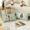 Axyaa Nutcracker Blue Winter Pillowcase, 30X50cm Linen Cushion Cover