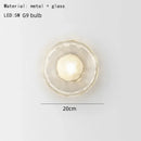 Axyaa Nordic Glass Metal Wall Lamp for Home and Hotel Decor