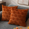 Axyaa Yellow Faux Fur Fall Pillow Covers 45x45CM for Farmhouse Decor