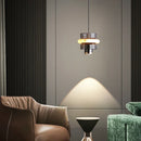 Axyaa LED Black Pendant Light for Bedroom Home Decor Chandelier Living Room Lighting