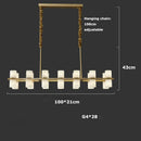 Axyaa Marble Copper LED Chandeliers: High-end Modern Gold Hanging Lamps for Home Decor