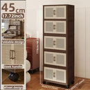 Axyaa Foldable Plastic Wardrobe Cabinet: Extra Large Space Storage Organizer