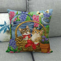 Axyaa Cat Garden Relax Pillowcase