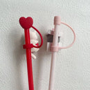 Axyaa Silicone Straw Cover Set with Brush and Plug Cap