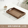 Axyaa Walnut Wood Tray: Luxury Tea & Coffee Dessert Serving Tray for Home Décor & Storage